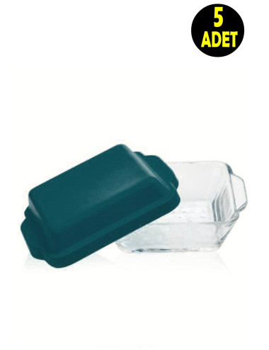 5 Pieces Black Lid Glass Storage Containers for Butter, Cheese, Olives, Breakfast, Jam, and Snacks, 8.5cm