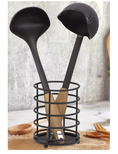 10lu Slikon Mutfak Pasta Yanmaz Silikon Kepçe Çırpıcı Kevgir Kaşık Maşa Spatula Set Metal Kaşıklık