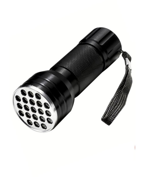 UV Light 21 LED Animal Feces Bacteria Counterfeit Money Detection Ultraviolet (UV) Light Metal Flashlight