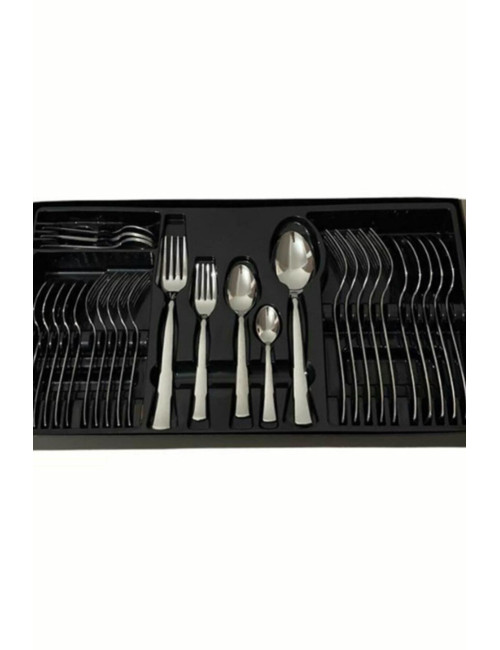 30-Piece Dinner, Dessert, and Tea Cutlery Set (Forks and Spoons) for Single People and Students, 6-Person Cutlery Set