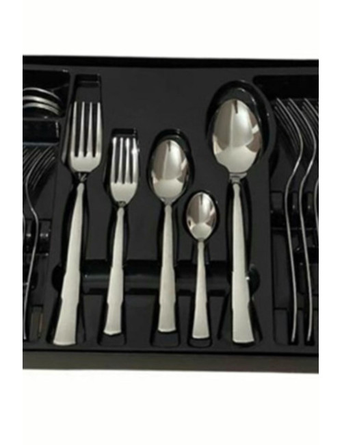30-Piece Dinner, Dessert, and Tea Cutlery Set (Forks and Spoons) for Single People and Students, 6-Person Cutlery Set