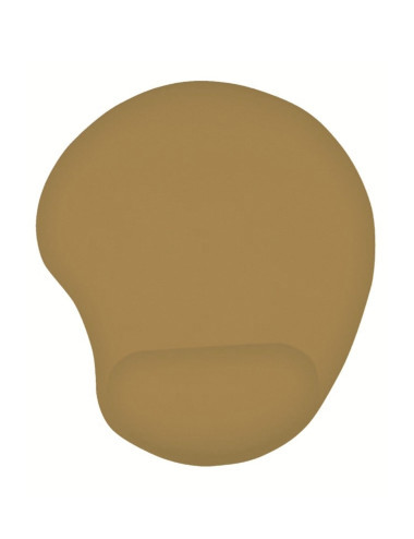 Oval Toprak Renkli Bilek Destekli Kaymaz Taban Bilgisayar Notebook Mouse Pad - Bileklikli Maus Pad