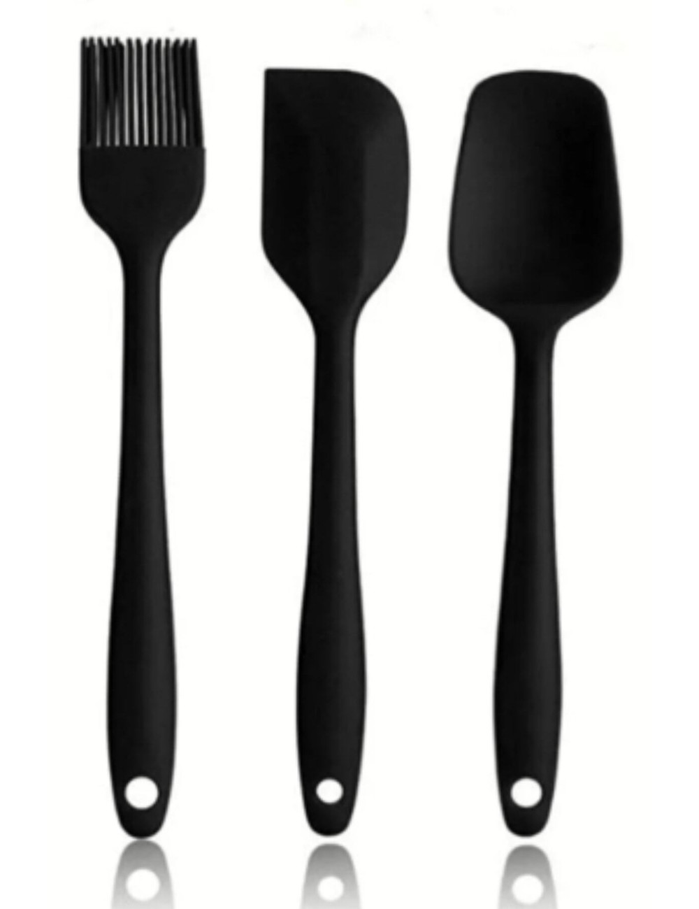 6lı Takım Slikon Yanmaz Yapışmaz Mutfak Pasta Silikon Yumurta Fırçası Kaşık Bıçak Spatula Seti