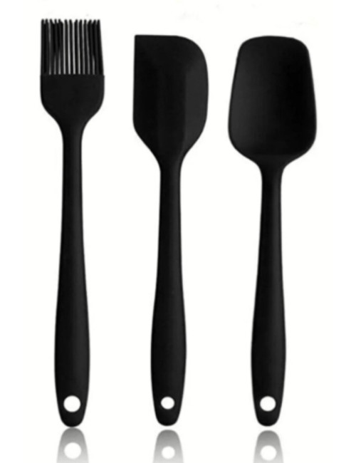 6lı Takım Slikon Yanmaz Yapışmaz Mutfak Pasta Silikon Yumurta Fırçası Kaşık Bıçak Spatula Seti