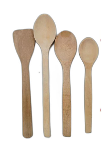 Silicone Spatula, Silicone Egg Brush, Plastic Whisk, 4-Piece Wooden Spoon and Spatula Set