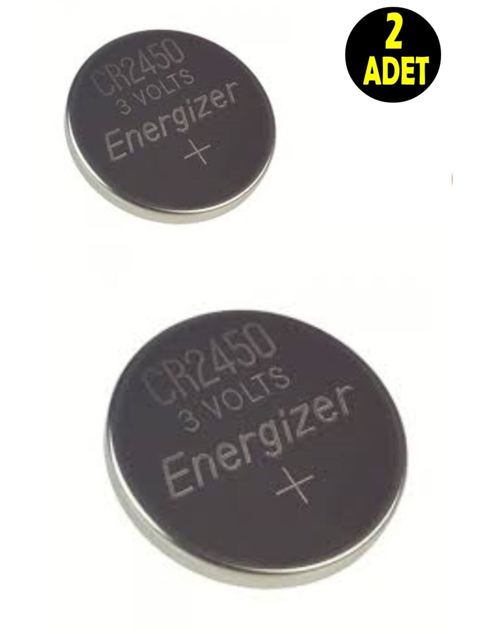 2 Adet 3 Volt Cr 2450 Lityum Pil -cr2450 3v Düğme Tip Hafıza Pili