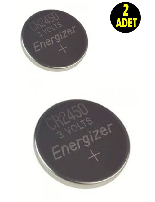 2 x 3 Volt CR2450 Lithium Batteries - CR2450 3V Button Type Memory Batteries