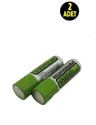 2 Adet 1100 Mah Nimh Aaa Şarj Edilebilir 1.2 Volt Standart Ince Kalem Pili (ŞARJLI KUMANDA PİLİ)