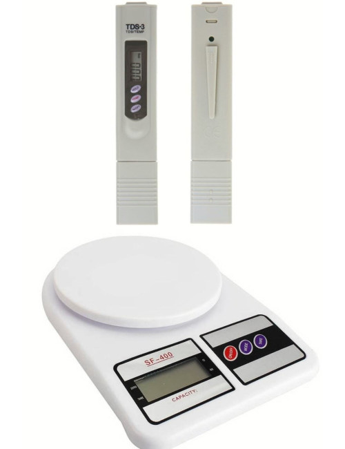 Hassas 10kg/1gr Mutfak Dijital Tartısı Terazisi +tds Su Kalitesi Saflık Sıcaklık Ölçüm Cihazı
