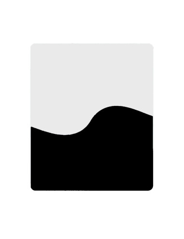 Black and White Wavy Pattern Non-Slip Base Optical Computer Notebook Mouse Pad 17.5x21.5cm