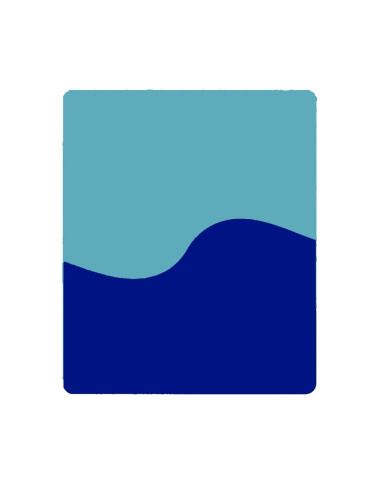 Blue Navy Wavy Pattern Non-Slip Optical Computer Notebook Mouse Pad 17.5x21.5cm