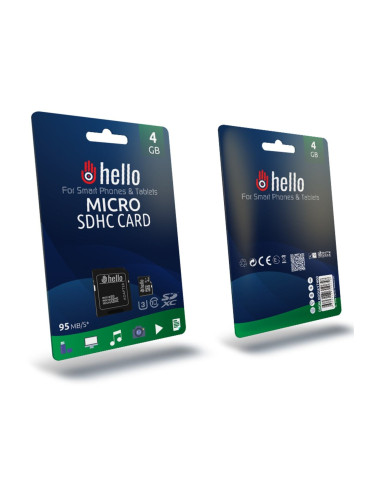 Hello 4 GB Micro SD Memory Card (Class 10)