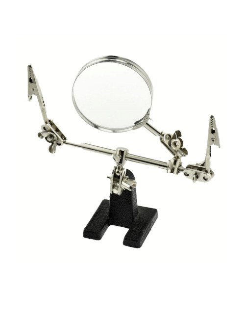 3. Wholesale prices for Desktop Soldering Iron Stand with Magnifying Glass, Lens, Card Holder and Clamp.