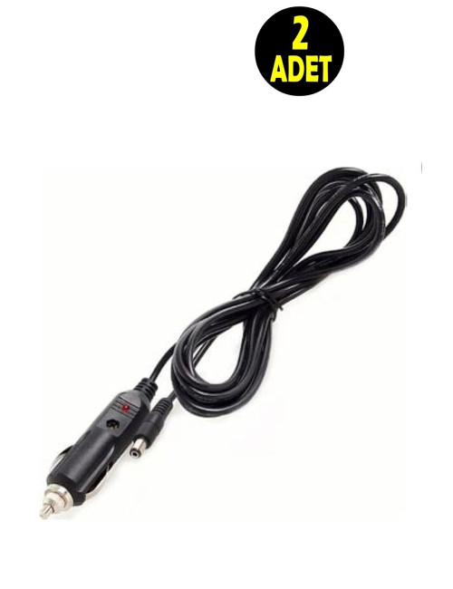 2 LED Lighted 1.5m Cable 12V Turkcell Superbox Modem Motorcycle/Car Cigarette Lighter Socket