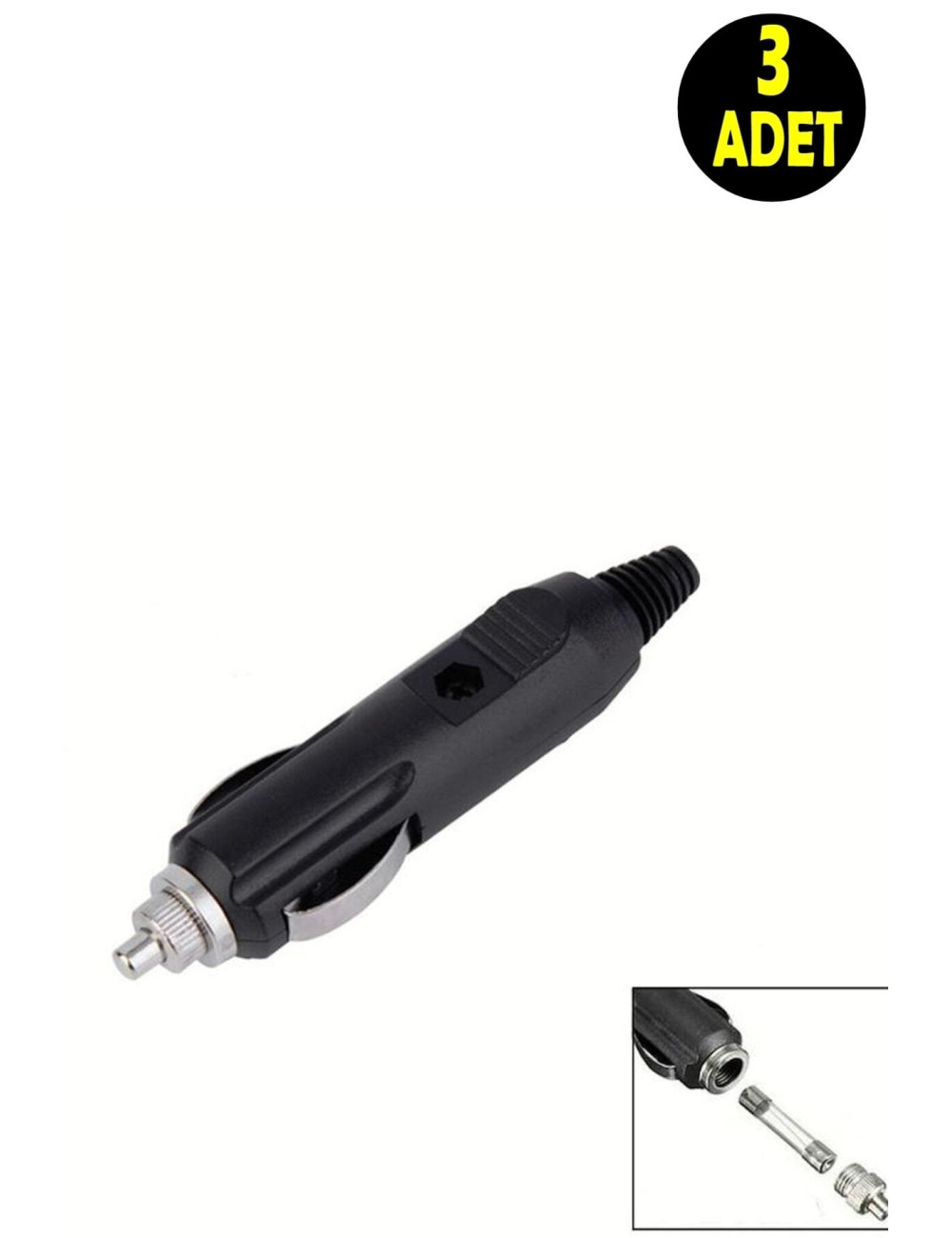 3 x 12 Volt 2A Fused Portable Motorcycle Car Vehicle Cigarette Lighter Plug Socket