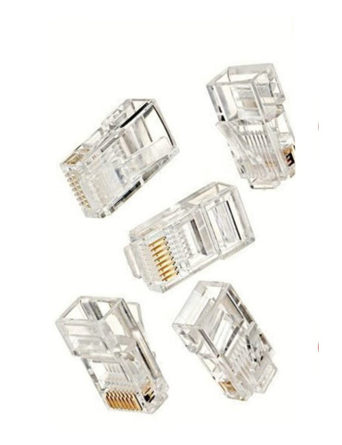 300 قطعة من كابلات إيثرنت Cat5 و Cat6 RJ45 8p8c، موصلات شبكة الإنترنت والمودم