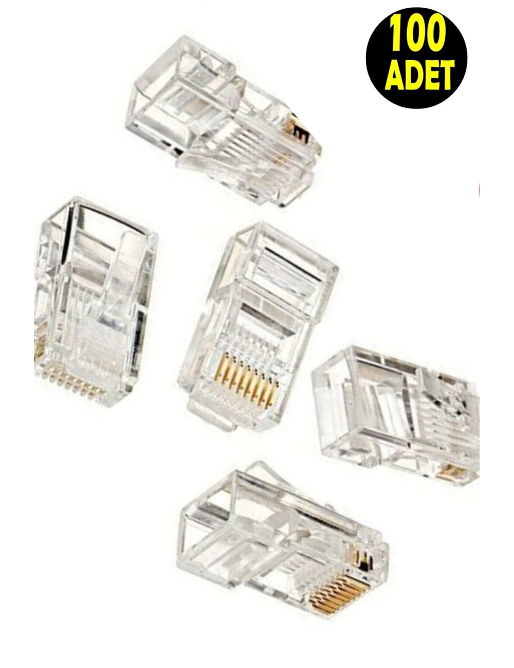 100 Pieces Cat5 Cat6 RJ45 8p8c Jack Ethernet Internet Modem Cable Socket Network Connector