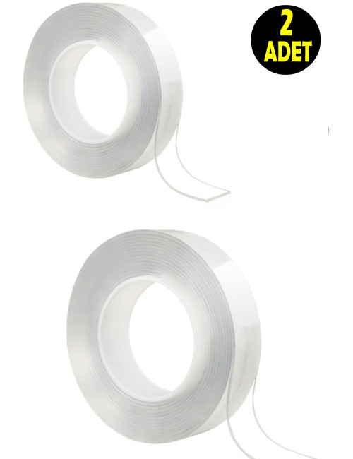2 Pieces of Strong Nano Technology Double-Sided Adhesive Tape for Picture Strip LED Mounting Adhesive Tape