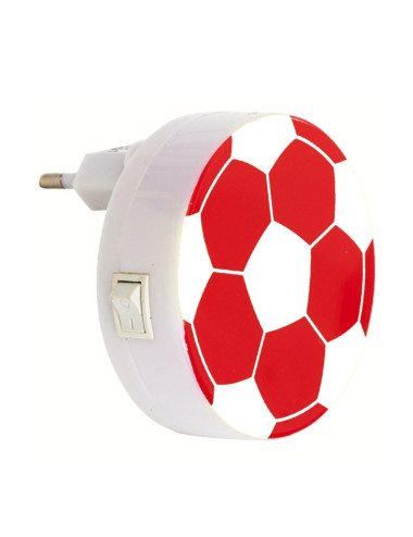 Kırmızı Beyaz Taraftar Futbol Topu Enerji Tasarruflu Renkli Led Gece Lambası