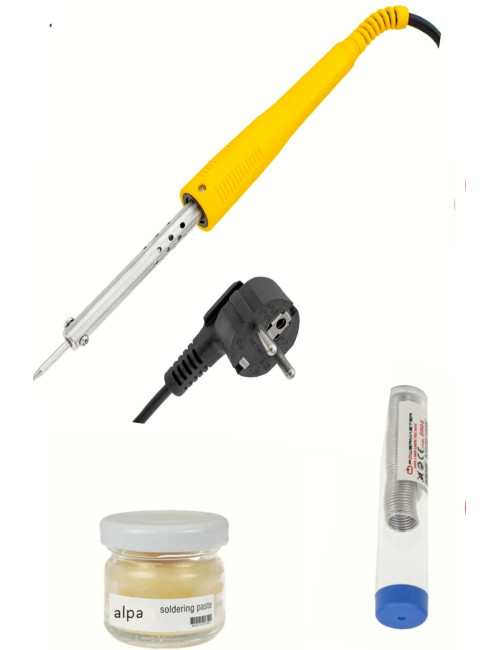30 Watt Grounded Electric Soldering Iron + Solder Wire + Solder Paste (Soldering Tool) Wholesale Prices
