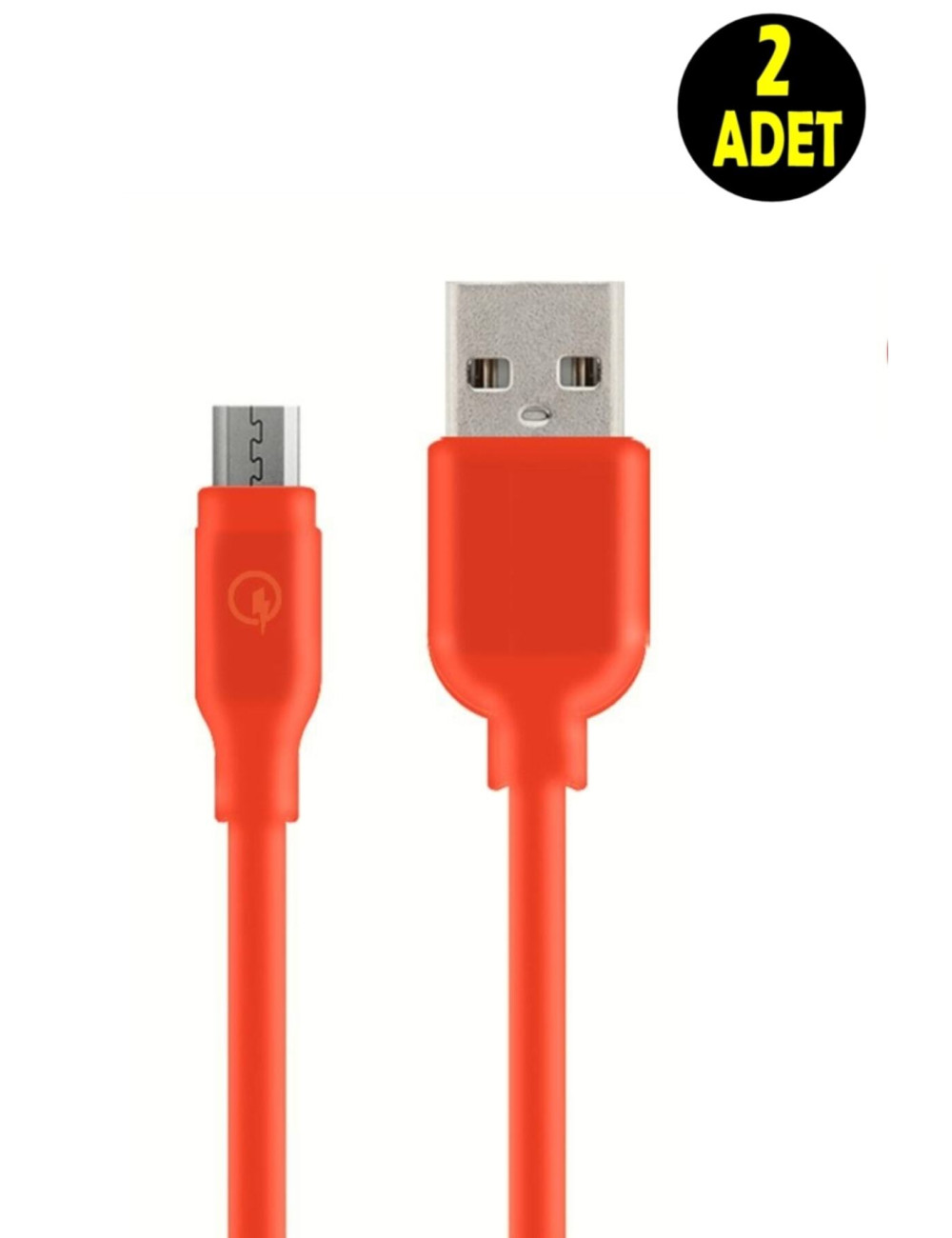 2 Adet Kırmızı 2 Amper Micro Usb Android Cep Telefonu Şarj Data Kablosu