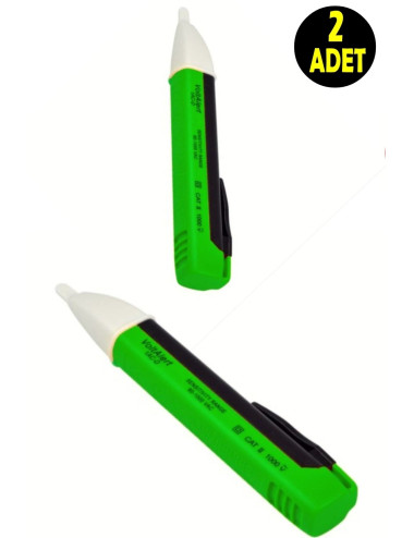 2 Pieces Non-Contact Illuminated Cable Voltage Tester with Detector, Digital Electrical Leakage Test Pen Device
