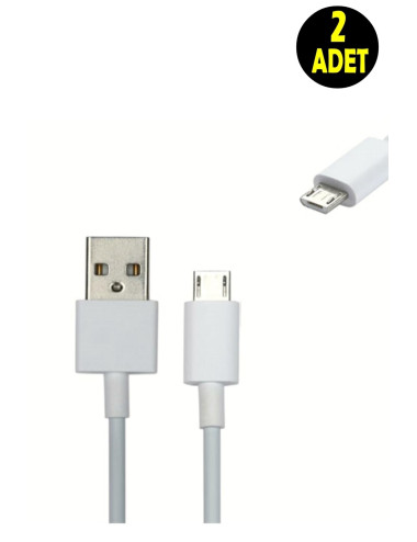 2 Adet 2 Amper Slikon Micro Usb Android Cep Telefonu Hızlı Şarj Kablosu