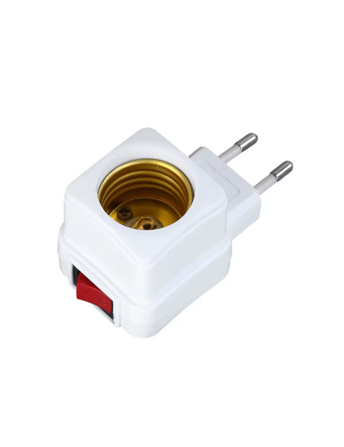 Açma Kapama Anahtarlı Duy Fişli + 1w Tasarruflu Renkli E27 Led Gece Lambası Beyaz Işık