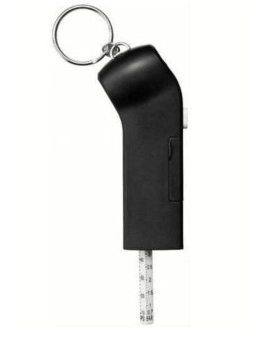 Keychain with LED Flashlight and Tire Pressure Gauge for Cars, Motorcycles, and Bicycles