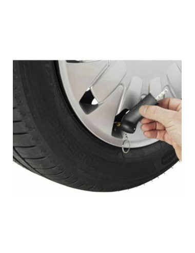 Keychain with LED Flashlight and Tire Pressure Gauge for Cars, Motorcycles, and Bicycles