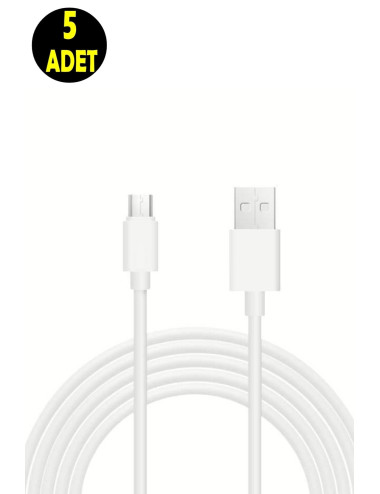 5 Adet 2 Amper Micro Usb Android Cep Telefonu Hızlı Şarj-data Kablosu (samsung-htc-lg-sony Uyumlu)