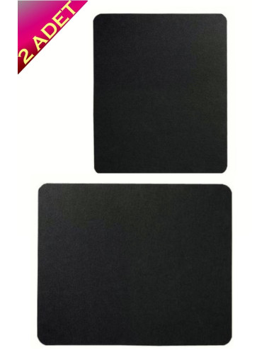 2 Black Plain Optical Computer Notebook Mouse Pads