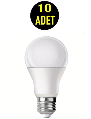 10 Adet 8 Watt 850 Lümen Enerji Tasarruflu Led Ampul-8w Beyaz Işık 6500k Led Lamba