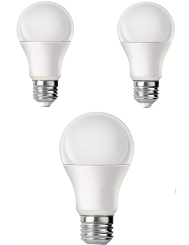3 مصابيح LED موفرة للطاقة بقدرة 15 واط وشدة إضاءة 1050 لومن - مصباح LED أبيض 6500 كلفن