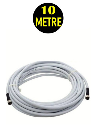 10 Metre Rg6/u4 Full Hd 3d 4k Anten Tv Çanak Uydu Lnb Kablosu (10mt.f Konnektör Takılı Hazır )
