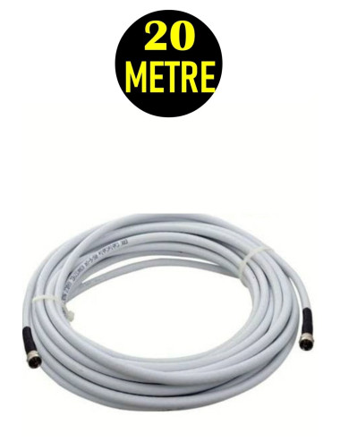 20 Meter Satellite Cable + Quad Output Dish Satellite 4K Full HD 3D LNB (4-way Quad LNB)