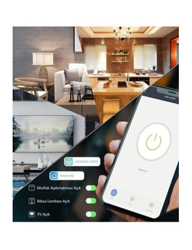 Akıllı Wifili Akım Şok Ve Isınmaya Karşı Korumalı Priz - Cep Telefonu Ile Uzaktan Kumandalı