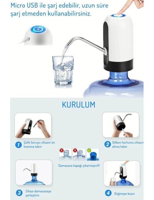 USB Rechargeable Electric Automatic Water Dispenser Filling Pump