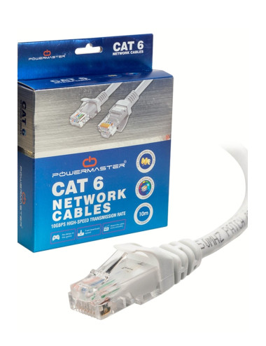 كابل بيانات إنترنت Cat6 LAN بطول 10 أمتار مُركّب في المصنع