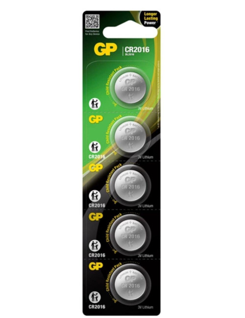 Gp Cr 2016 3 Volt Lithium Battery 5 Li