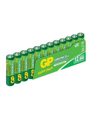 GP24-12 Greencell Thin AAA 12-Pack Zinc Carbon Batteries