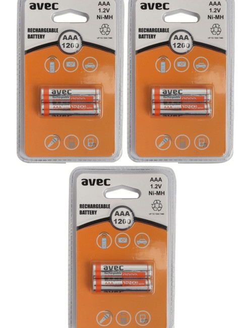 6 Adet 1200 Mah Ni Mh Aaa Şarj Edilebilir 1.2 Volt Standart Ince Kalem Pili (şarjlı Kumanda Pili)