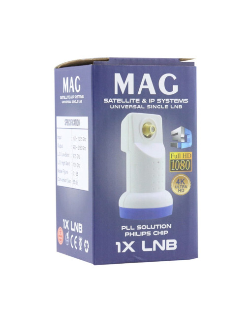 Mag Full Hd 3d 4k Tekli Lnb Altın Uçlu 0.1 Db