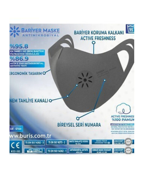 Washable High-Protection Filtered Barrier Mask