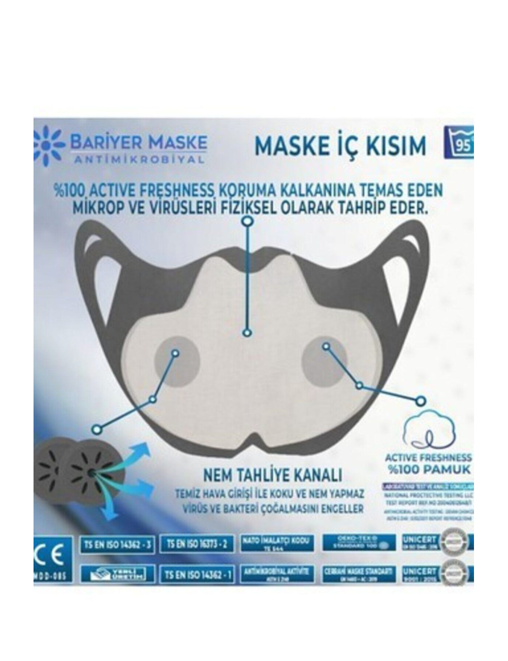 Washable High-Protection Filtered Barrier Mask