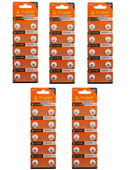 Wholesale prices for 50 Alkaline LR521H LR69 A1G0 V0GA 379A SR521 Button Batteries (for scales, clocks, balances, toys, garages)