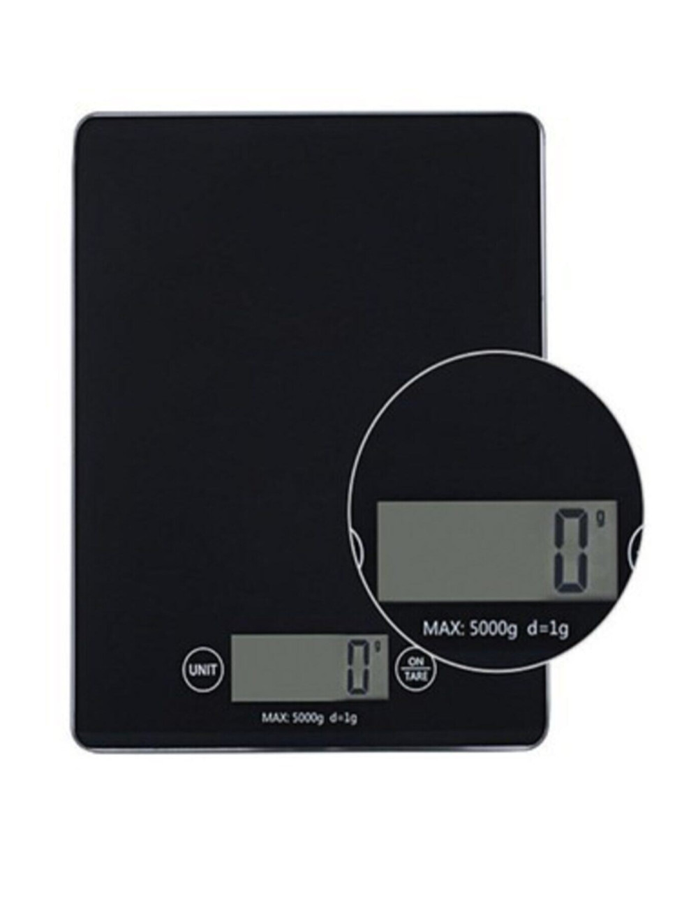 Crown 1 gr-5 Kg A Quality Luxury Digital Display Black Glass Precision Electronic Kitchen Scale