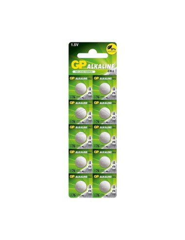 ALKALINE BUTTON BATTERY 10-PACK AG13 A76 - LR44 1.5V