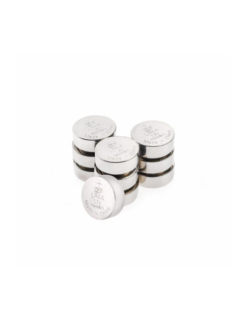 عبوة من 10 بطاريات زر قلوية AG13 A76 - LR44 1.5 فولت