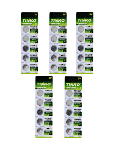 25 Pieces 3 Volt CR2025 Lithium Button Coin Batteries
